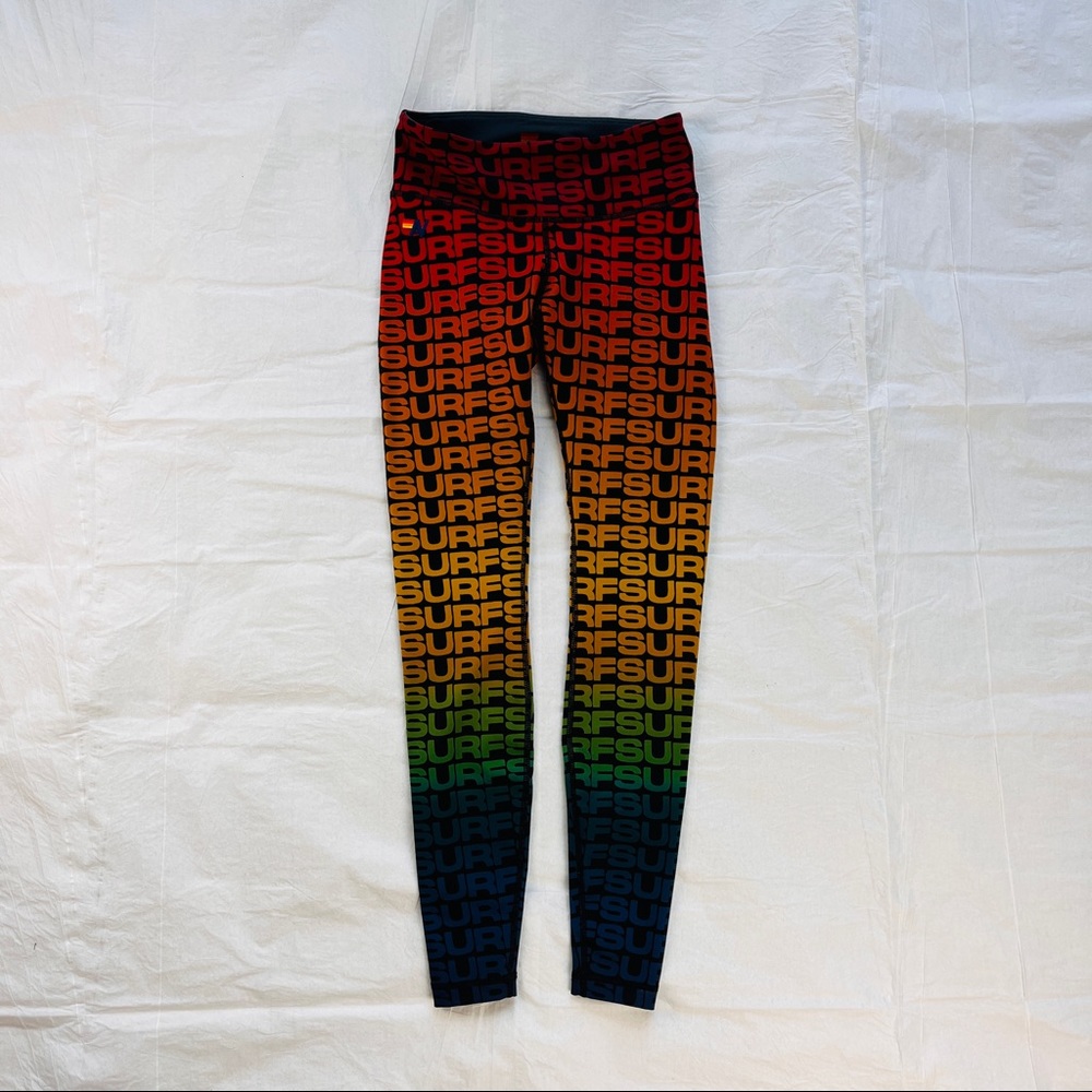 **RARE** Aviator Nation Rainbow Surf Full Length, Regular Rise Leggings - W’s XS